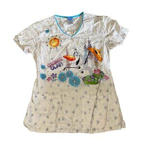 Disney Frozen Olaf Womens scrub top